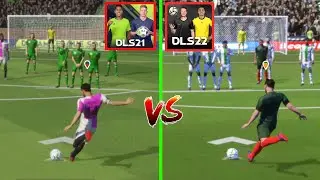 DLS 22 vs DLS 21 | Realistic Freekick Comparison 4K 🔥