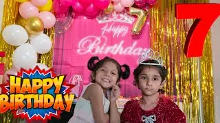 7th Birthday party | No Copyright Happy Birthday song | Simple Birthday decorations ideas #birthday 