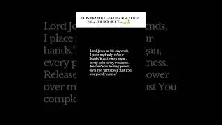 Healing Prayer Before Sleep | Jesus Heal My Body #MidnightPrayer #HealingPrayer #JesusHeals #faith