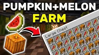 EASIEST Pumpkin and Melon Farm - Minecraft Bedrock and Java