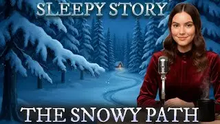 Relaxing Bedtime Story | A Peaceful Walk in a Snowy Pine Forest |Nothing much happens | Black Screen
