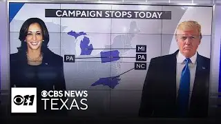 Harris, Trump campaign in battleground states on final day of 2024 campaigns