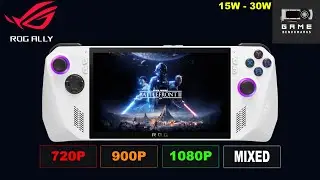 ROG ALLY | Star Wars Battlefront 2 Performance Review | Benchmark 1080P, 900P, 720P 2024