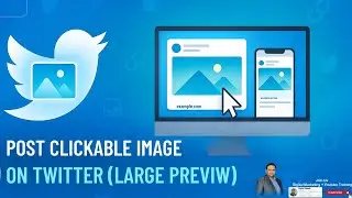 How to post a clickable image on Twitter with large image