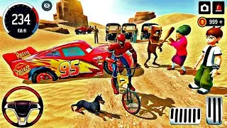 🥰Spiderman Monster Choo Choo Charles 🦚Tung Tung & Scary Teacher 🎊Modified Police Car & Bike 3D Game🥰