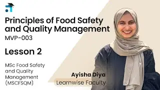 Lesson 2 (Block I) | Principles of Food Safety and Quality Management | MVP003 | No.1 IGNOU Coaching