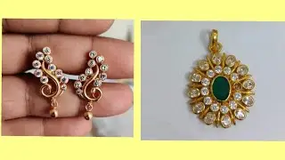 Stone setting gold Eartop/ Earring/Locket design                                           #Shorts