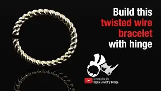A Twisted Wire Bracelet  #rhinoceros3d #rhinotutorial #bracelet #hinges