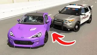 Highway Police Chases #7 - BeamNG drive (4K)
