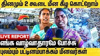 நாங்க கடைய கேட்டோமா சாப்பாட்டுக்கே வழியில்ல...! -  New Fish Market Issue In Pattinapakkam | Chennai