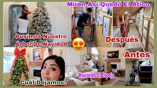 Puse Mi &Aacute;rbol De Navidad🌲 Les Muestro C&oacute;mo Qued&oacute; El &Aacute;tico 😍S&uacute;per Organizado.