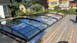 Poolroof on renovated #folkpool - teambyggarna.se@gmail.com #pooldesign #pool #swimmingpool