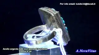 anello argento pasta di turchese