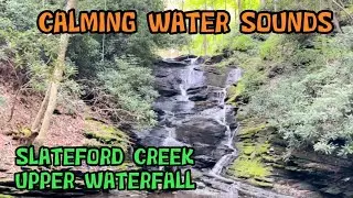 RELAXING SOUNDS OF WATER AT SLATEFORD CREEK UPPER WATERFALLS