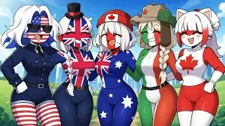 USA & UK Travel Together ✈️ | Best Friends Abroad | Countryhumans