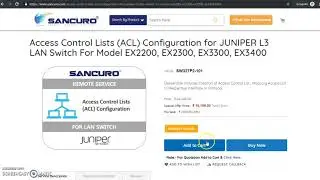 How to Purchase Access Control Lists (ACL) Configuration for Juniper l3 Lan Switch ?