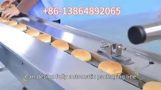 Qingdao BOSTAR burger buns packing machine, single bakery product wrapper in China.