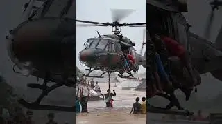 Village Flooded, Army Helicopter Comes to the Rescue 🚁🌊 | Heroes in Uniform Saving Lives! 🇮🇳💪