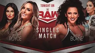 WWE 2K20 - RAW - Peyton Royce vs Vanessa Borne - Aliyah gets attacked at ringside