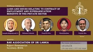 BASL Webinar 1.21: Laws and Issues relating to Contract of Employment and Superannuation Benefits.