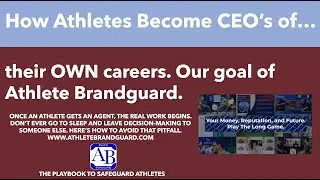 Athletes Must Become CEO's Of Their Own Career Now. Appoint Yourself Today