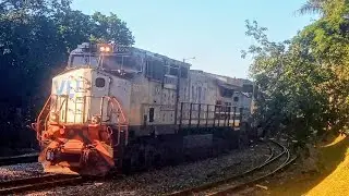 🚆Trem Celulose Vazio Composição Gigante Duplas Dash9 E U20C Rebocado Em Juatuba Maquinista Gente Boa
