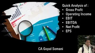 Quick Analysis of Gross Profit, Operating Income, Net Profit, EBIT, EBITDA, EPS (English)