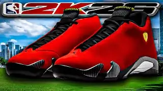 HOW TO MAKE Air Jordan 14 &ldquo;Ferrari (2025)&rdquo; In NBA 2K26 Shoe Creator