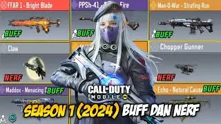 Detail semua senjata yang di BUFF dan NERF codm season 1 (2024) | CODM indonesia