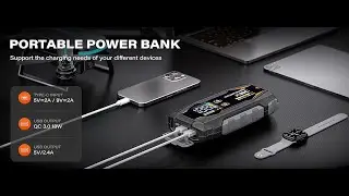 A2C Car Jump Starter | Portable Power Bank & Emergency LED Light
