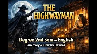 The Highwayman by Alfred Noyes | Degree 2nd Sem English | Summary & Literary Devices#degreeenglish