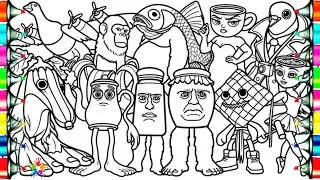 TOP BRAINROT Animals Meme New Coloring Pages / How to Color Indonesian Brainrot / NCS Music