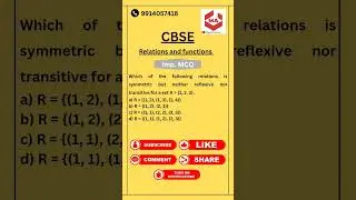 class 12 maths pyqs mcqs I relations and functions I  @MASTERANWER  #cbse