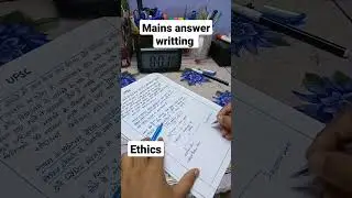 UPSC Aspirant|| Ethics Mains answer writting Practice||