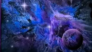 Using Resin glitter acrylic galaxy pour painting