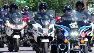Raw: Funeral procession for slain Oklahoma officer Justin Terney