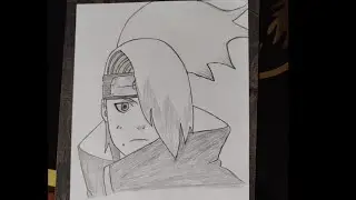 Deidara from Naruto sketch step by step...#drawing #viral #subscribe 