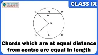 Chords which are at equal distance from centre are equal in length - Maths