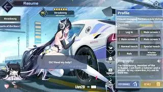Azur Lane: New MNF Strasbourg L2D Skin Talk & Move (Faerie of the Race Circuit)