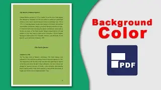 How to add Background Color in PDF document using pdfelement