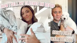 how I sell my clothes on Depop& Odin's first walk | Alyssa & Dallin