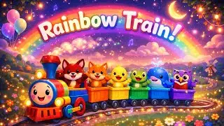Rainbow Train &ndash; Colors on the Go! Rainbow Train Song for Kids| Learn Colors! The Happy Rainbow Train