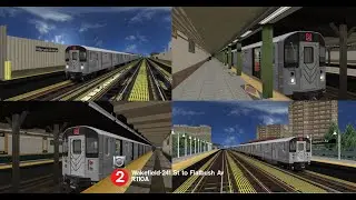 OpenBVE NYC Subway IRT Operation: R110A (2) Train from Wakefield-241 St to Flatbush Av