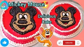 How to make mickey mouse cake | Mickey Mouse Cake Kaise Cutting kare | Cake recipe ||Adrini kitchens