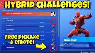 HOW TO UNLOCK NEW HYBRID SKIN PICKAXE & EMOTE In Fortnite! DRAGONS CLAW PICKAXE DRAGON STANCE EMOTE