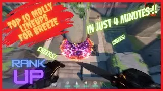 Valorant Top 10 Brimstone Post Plant Molly Lineups for Breeze 🔥🔥💪💪