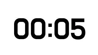 5초 타이머 하얀색 배경/5 second free countdown timer with white background