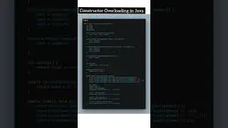 Constructor Overloading in Java ✨