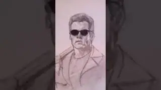 Arnold Schwarzenegger 🖌️🖌️#art #movie #drawing #sketch #terminator#shorts