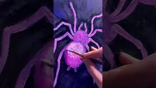 Acrylic Painting Process - Pink Spider